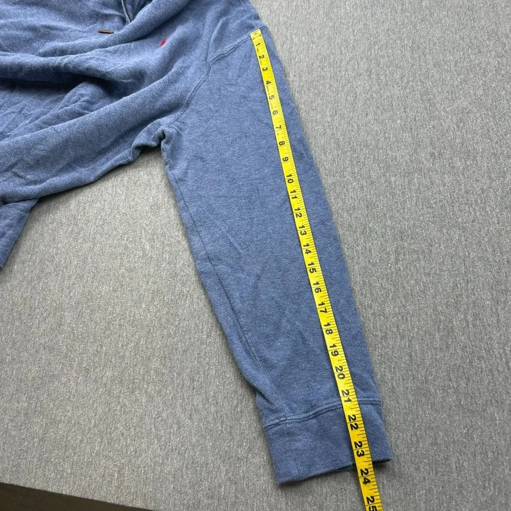 Polo Ralph Lauren Estate Rib 1/4 Zip‎ Sweater Mens Large Blue Long Sleeve